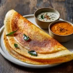 Plain Dosa with two chutney